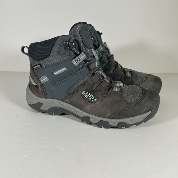 Keen Shoes - KEEN Womens Steens Mid Gray Hiking Boots Outdoors Size 9 (4504609)